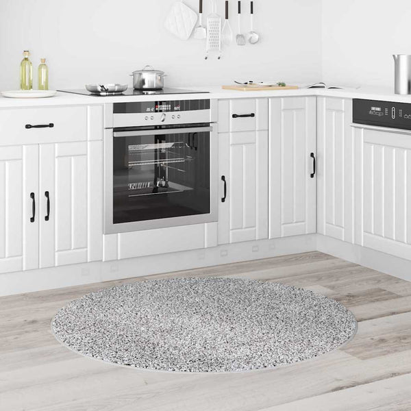 Liukumaton Shaggy Matto Harmaa 120 x 120 cm PP