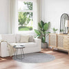Liukumaton Shaggy Matto Harmaa 160 x 160 cm PP