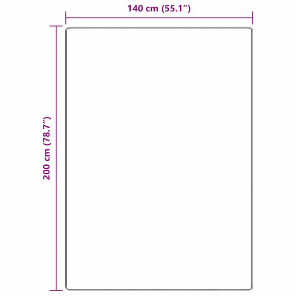 Liukumaton Shaggy Matto Ruskea 140 x 200 cm PP