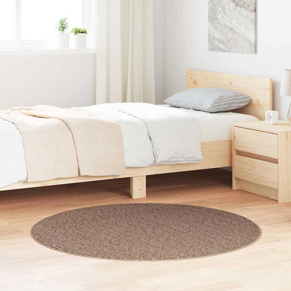Liukumaton Shaggy Matto Ruskea 120 x 120 cm PP