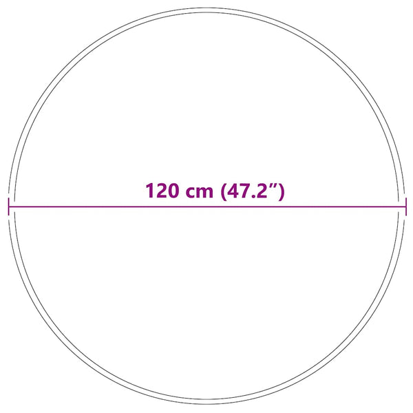 Liukumaton Shaggy Matto Ruskea 120 x 120 cm PP
