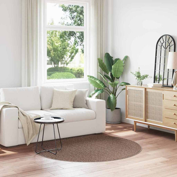 Liukumaton Shaggy Matto Ruskea 160 x 160 cm PP