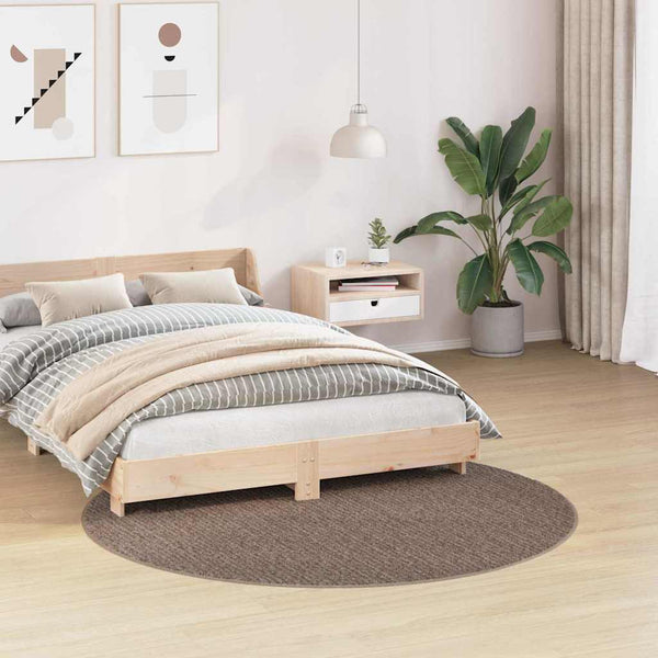 Liukumaton Shaggy Matto Ruskea 160 x 160 cm PP