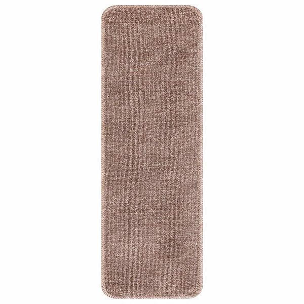 Liukumattomat portaamatot 15 kpl 60 x 25 cm Vaaleanruskea PP