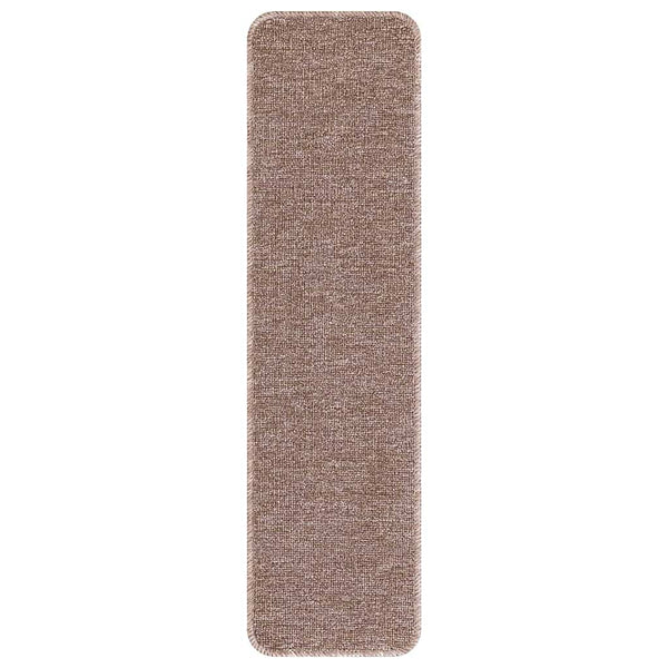 Liukumattomat portaamatot 15 kpl 75 x 20 cm Vaaleanruskea PP