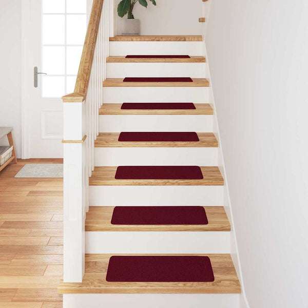Liukumattomat portaamatot 15 kpl 60 x 25 cm Bordeaux’n punainen