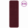 Liukumattomat portaamatot 15 kpl 60 x 25 cm Bordeaux’n punainen