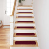 Liukumattomat portaamatot 15 kpl 75 x 20 cm Bordeaux’n punainen