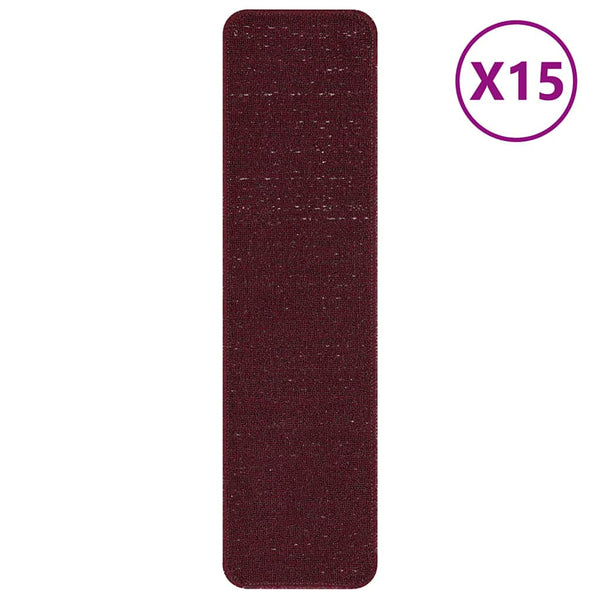 Liukumattomat portaamatot 15 kpl 75 x 20 cm Bordeaux’n punainen