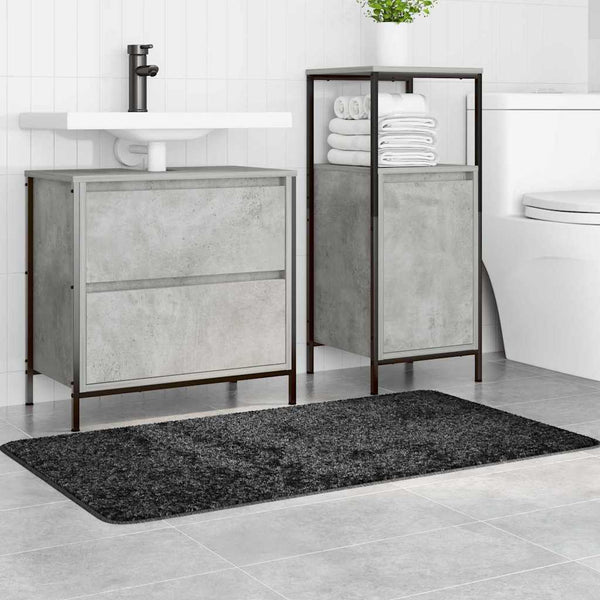 Liukumaton kylpyhuonematto Tumma harmaa 70 x 120 cm PP