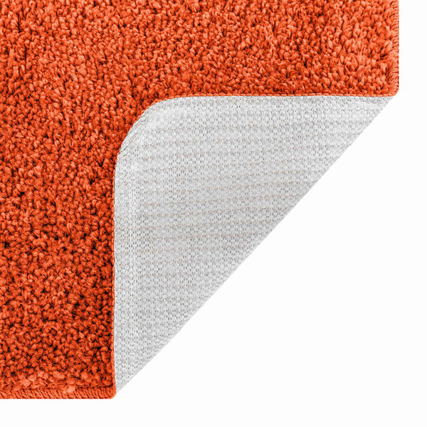 Liukumaton kylpyhuoneen matto-setti 2 kpl Oranssi 50 x 50 cm PP