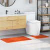 Liukumaton kylpyhuoneen matto-setti 2 kpl Oranssi 50 x 50 cm PP