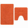 Liukumaton kylpyhuoneen matto-setti 2 kpl Oranssi 50 x 50 cm PP