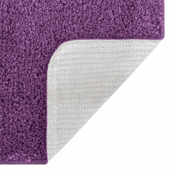 Liukumaton kylpyhuoneen matto-setti 3 kpl Violetti 50 x 80 cm