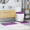 Liukumaton kylpyhuoneen matto-setti 3 kpl Violetti 50 x 80 cm