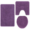 Liukumaton kylpyhuoneen matto-setti 3 kpl Violetti 50 x 80 cm