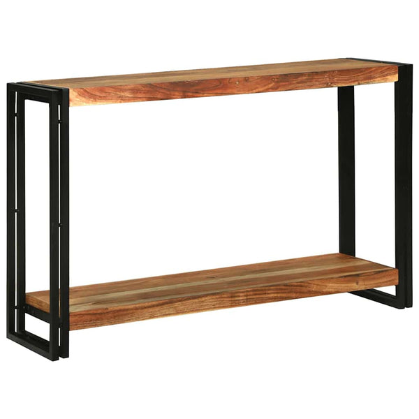 Konsolipöytä hyllyllä Ruskea 120 x 33 x 75 cm Tiheä akasiapuu