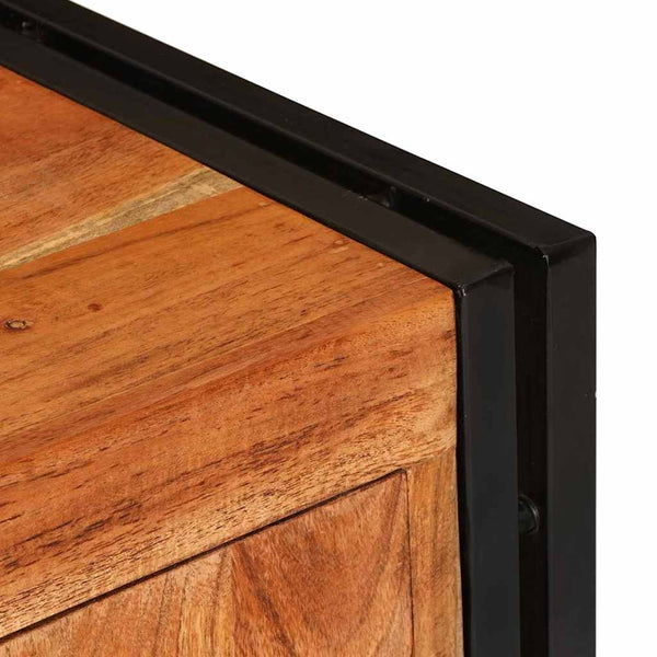 TV-kaappi hyllyllä Ruskea 120 x 33 x 50 cm täysi akaasiapuu