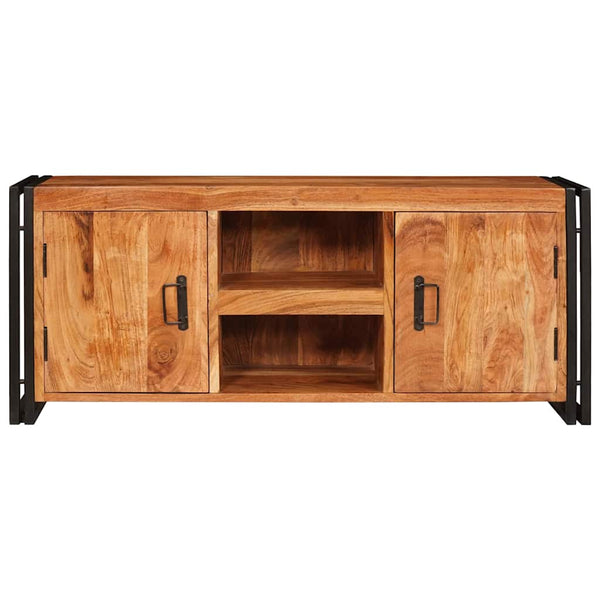 TV-kaappi hyllyllä Ruskea 120 x 33 x 50 cm täysi akaasiapuu