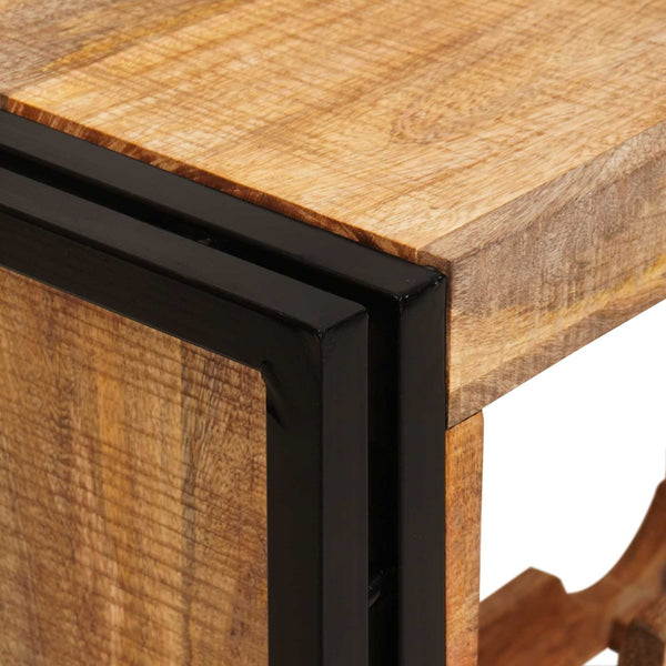 Viinipukki ruskea 100 x 45 x 33 cm Kiinteä karkea mango-puu