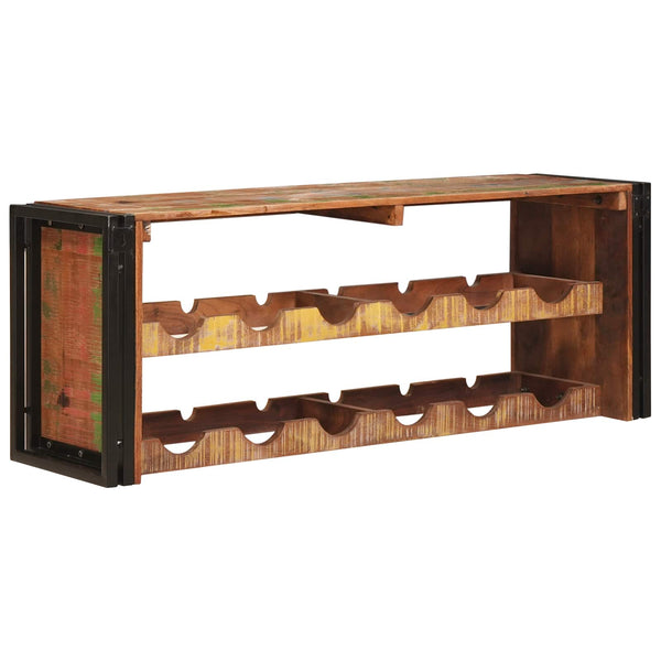 Kiinteä kierrätetty puu viinipukki ruskeana 100 x 45 x 33 cm