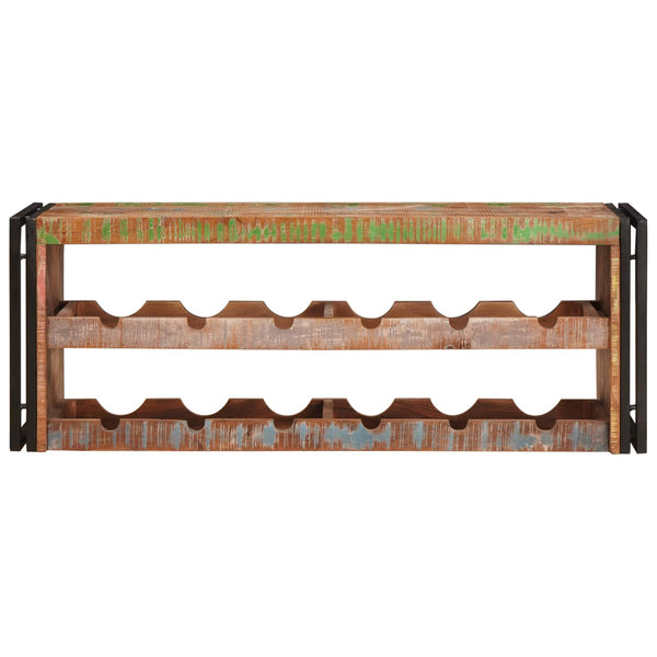 Kiinteä kierrätetty puu viinipukki ruskeana 100 x 45 x 33 cm