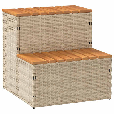 Beige hot tub step Matyasi 50x50x50,5cm (polyrottinki)