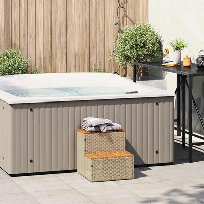 Beige hot tub step Matyasi 50x50x50,5cm (polyrottinki)