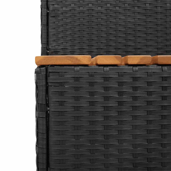 Hot Tub Step Black 100x50x50,5 cm polyrottinki kiinteä akaasia