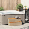 Beige hot tub step Matyasi 100x50x50,5cm (polyrottinki kiinteä akaasia)