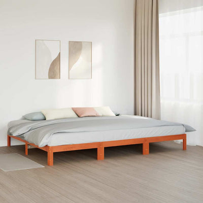 Perhesängyn runko ei patjaa vaha ruskea 270x200 cm
