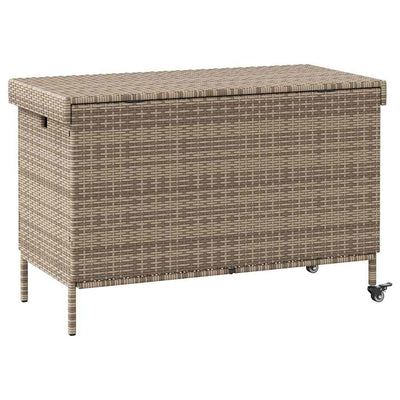 puutarhasäilytyslaatikko pyörillä harmaa 110x55x73 cm