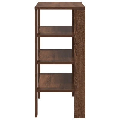 Kenkäteline ruskea tammi 61x32x70 cm tekninen puu