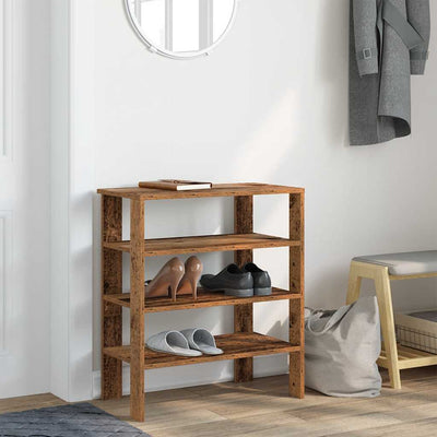 Kenkäteline vanhaa puuta 61x32x70 cm tekninen puu