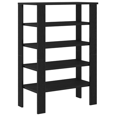 Kenkäteline musta 61x32x87,5 cm tekninen puu