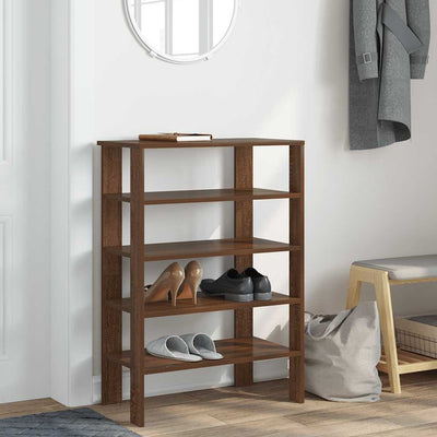 Kenkäteline ruskea tammi 61x32x87,5 cm tekninen puu