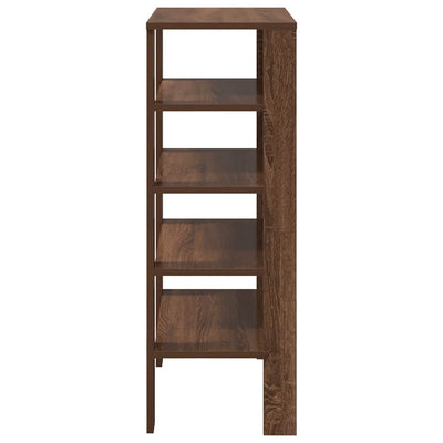 Kenkäteline ruskea tammi 61x32x87,5 cm tekninen puu