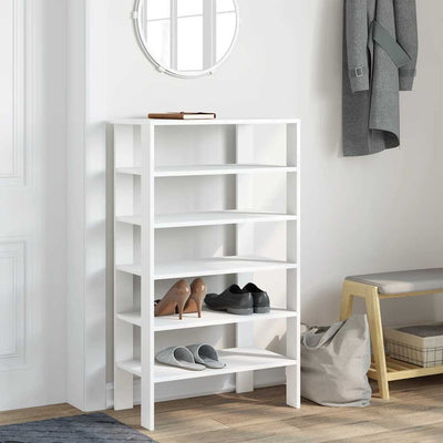 Kenkäteline valkoinen 61x32x105 cm tekninen puu