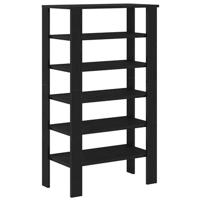 Kenkäteline musta 61x32x105 cm tekninen puu