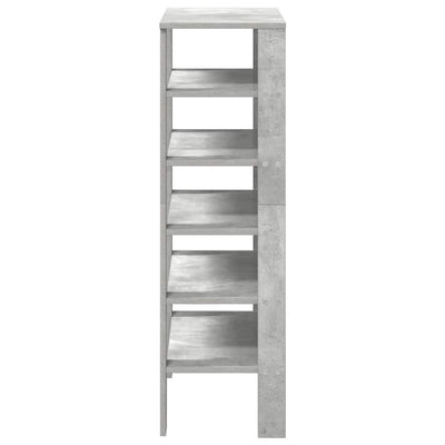 Kenkäteline betoninharmaa 61x32x105 cm tekninen puu