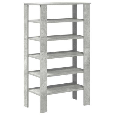Kenkäteline betoninharmaa 61x32x105 cm tekninen puu