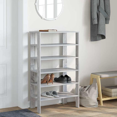 Kenkäteline harmaa Sonoma 61x32x105 cm tekninen puu