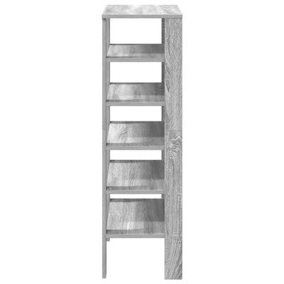 Kenkäteline harmaa Sonoma 61x32x105 cm tekninen puu