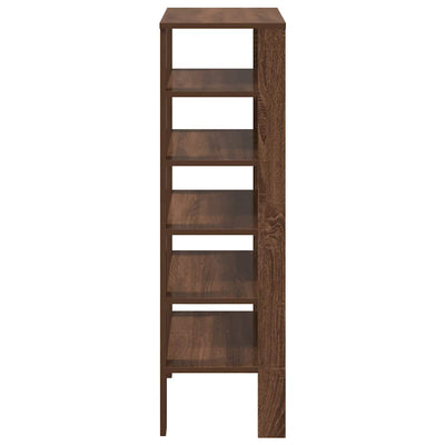 Kenkäteline ruskea tammi 61x32x105 cm tekninen puu