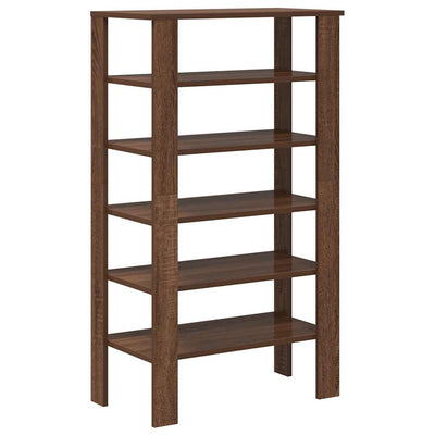 Kenkäteline ruskea tammi 61x32x105 cm tekninen puu