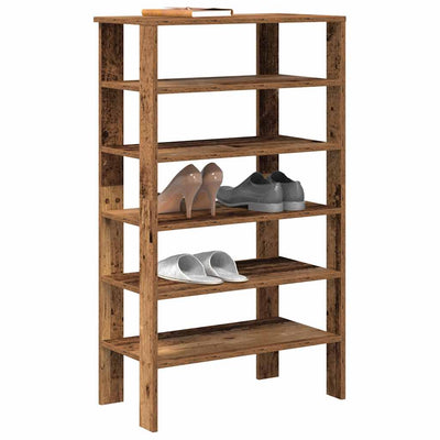 Kenkäteline vanhaa puuta 61x32x105 cm tekninen puu
