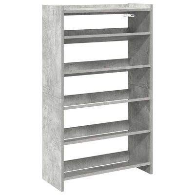 Kenkäteline betoninharmaa 60x25x100 cm tekninen puu