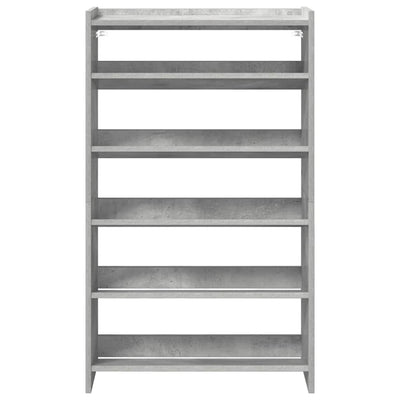 Kenkäteline betoninharmaa 60x25x100 cm tekninen puu
