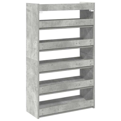 Kenkäteline betoninharmaa 60x25x100 cm tekninen puu