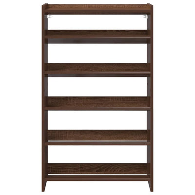 Kenkäteline ruskea tammi 60x25x100 cm tekninen puu